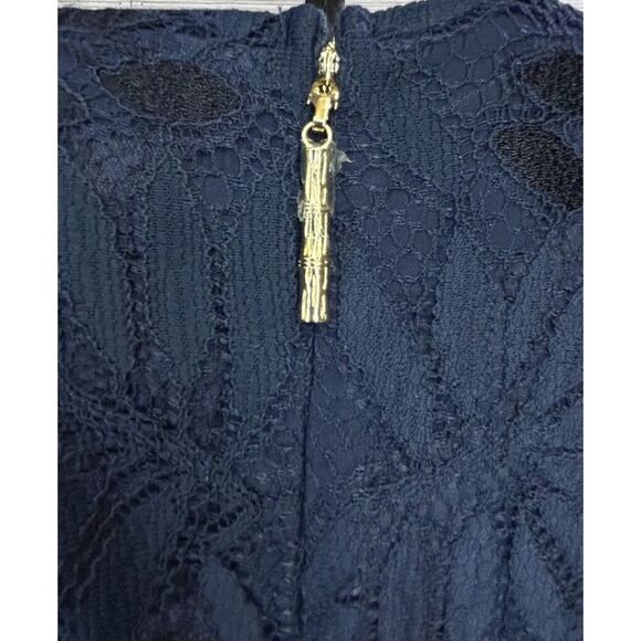Lilly Pulitzer Women's Jackelin Romper Dress True Navy Fern Gallery Lace Size 8 - Picture 6 of 11